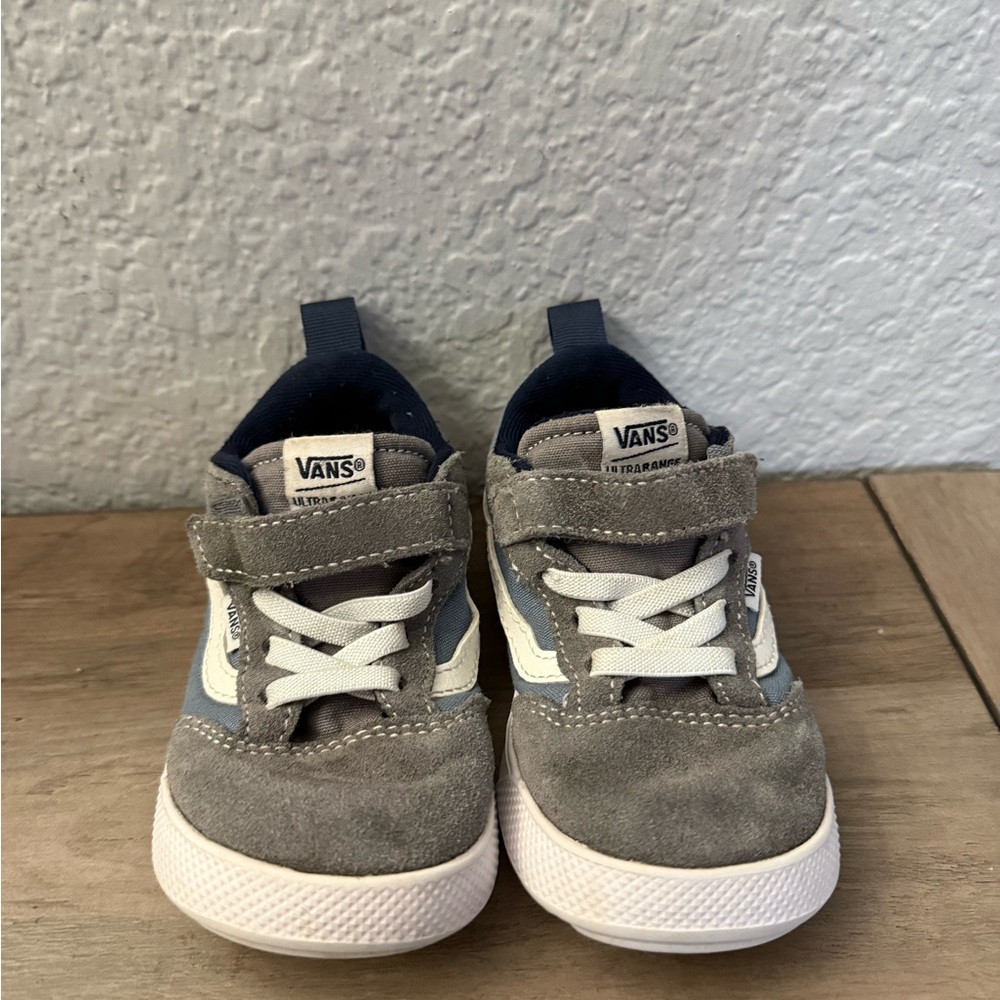 Vans Kids Gray and White Sneakers